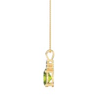 Three Stone Triangle and Oval Necklace