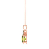 Three Stone Triangle and Oval Necklace