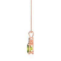 Three Stone Triangle and Oval Necklace