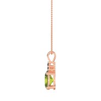 Three Stone Triangle and Oval Necklace