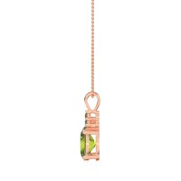 Three Stone Triangle and Oval Necklace