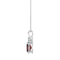Three Stone Triangle and Oval Necklace