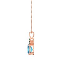 Three Stone Triangle and Oval Necklace