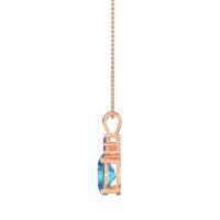 Three Stone Triangle and Oval Necklace