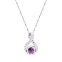 Infinity Halo Solitaire Necklace