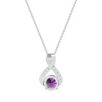 Infinity Halo Solitaire Necklace