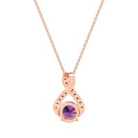 Infinity Halo Solitaire Necklace