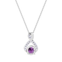 Infinity Halo Solitaire Necklace