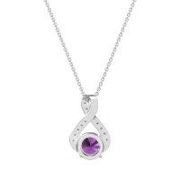 Infinity Halo Solitaire Necklace