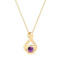 Infinity Halo Solitaire Necklace