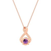 Infinity Halo Solitaire Necklace