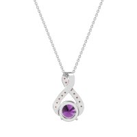 Infinity Halo Solitaire Necklace
