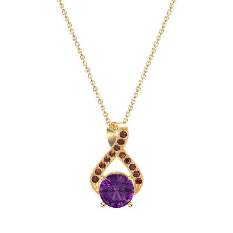 Infinity Halo Solitaire Necklace