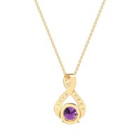 Infinity Halo Solitaire Necklace
