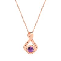 Infinity Halo Solitaire Necklace