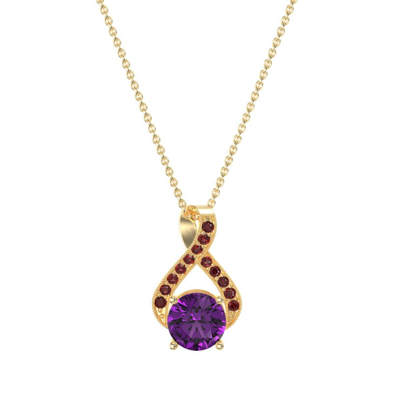 Infinity Halo Solitaire Necklace