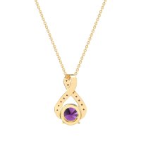 Infinity Halo Solitaire Necklace