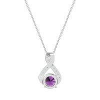 Infinity Halo Solitaire Necklace