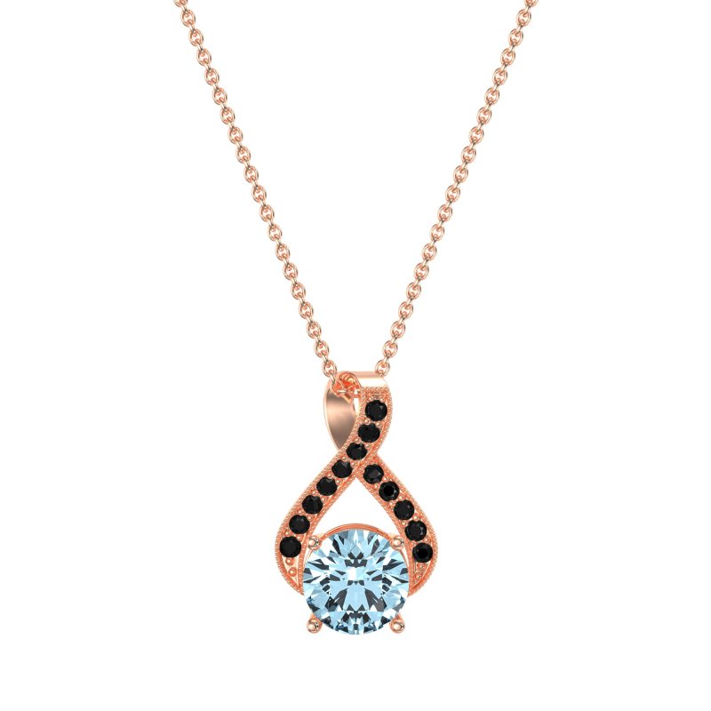 Infinity Halo Solitaire Necklace
