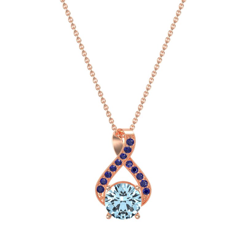 Infinity Halo Solitaire Necklace
