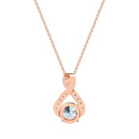 Infinity Halo Solitaire Necklace