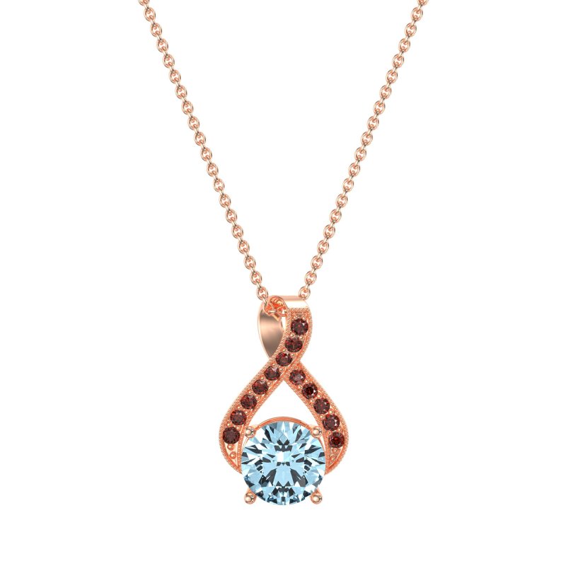 Infinity Halo Solitaire Necklace