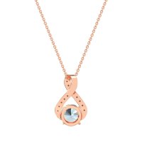 Infinity Halo Solitaire Necklace