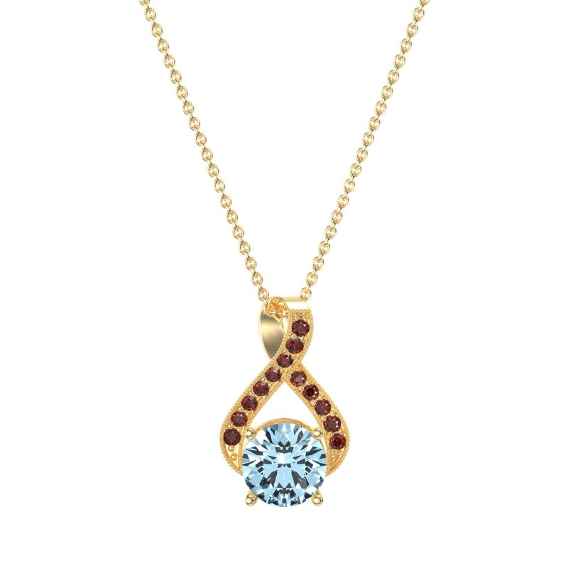 Infinity Halo Solitaire Necklace