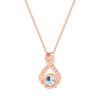 Infinity Halo Solitaire Necklace