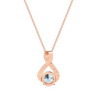 Infinity Halo Solitaire Necklace