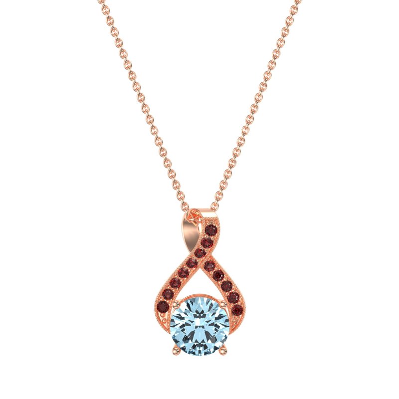 Infinity Halo Solitaire Necklace