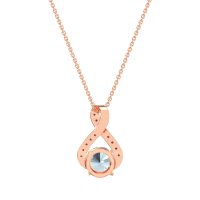 Infinity Halo Solitaire Necklace