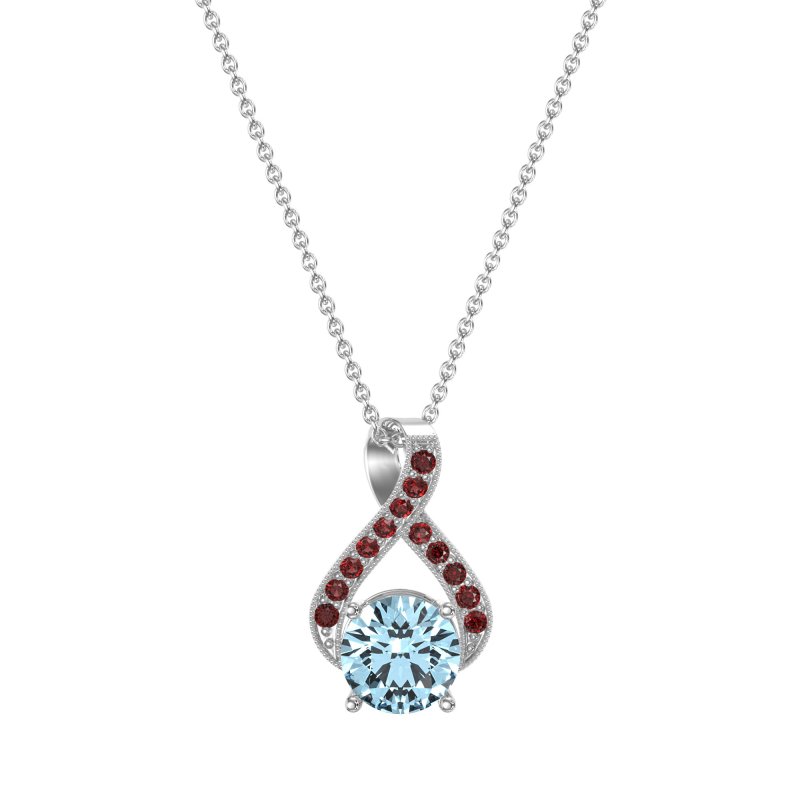 Infinity Halo Solitaire Necklace