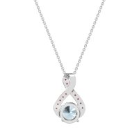 Infinity Halo Solitaire Necklace