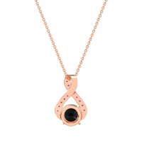 Infinity Halo Solitaire Necklace