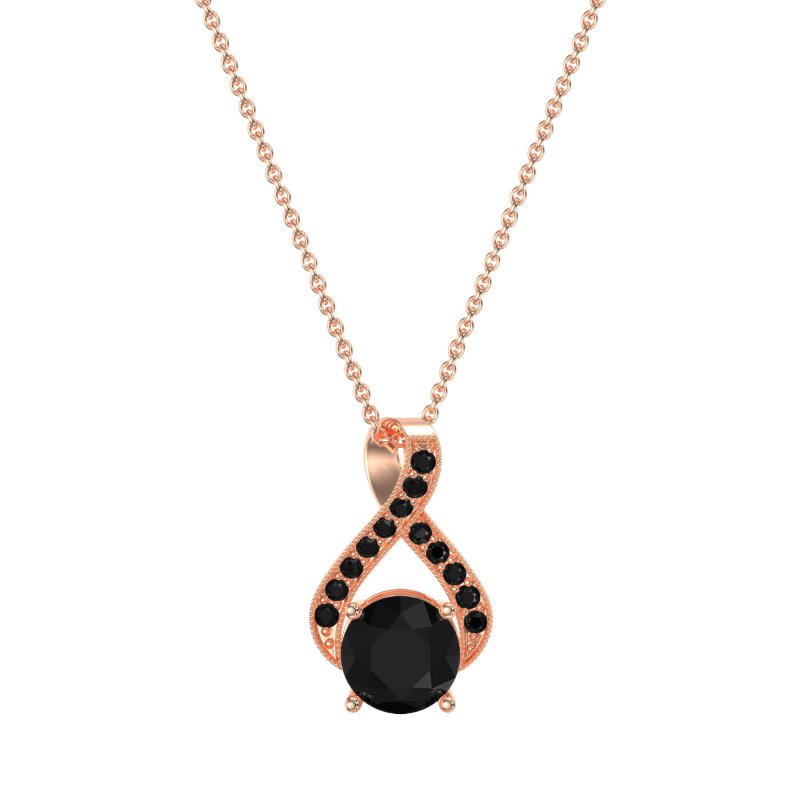 Infinity Halo Solitaire Necklace
