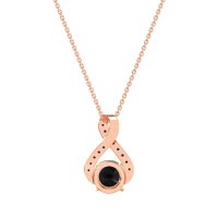 Infinity Halo Solitaire Necklace