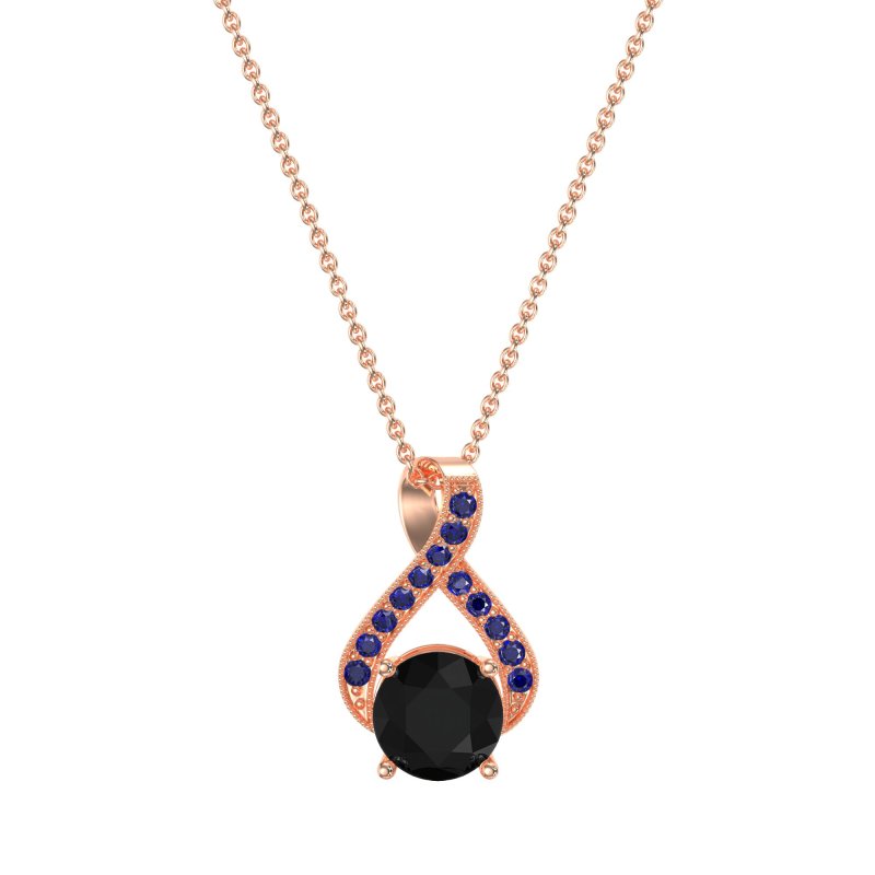 Infinity Halo Solitaire Necklace