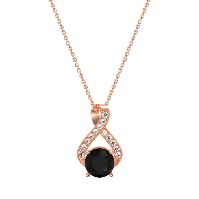 Infinity Halo Solitaire Necklace