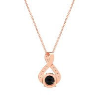 Infinity Halo Solitaire Necklace