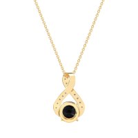 Infinity Halo Solitaire Necklace