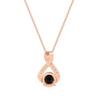 Infinity Halo Solitaire Necklace