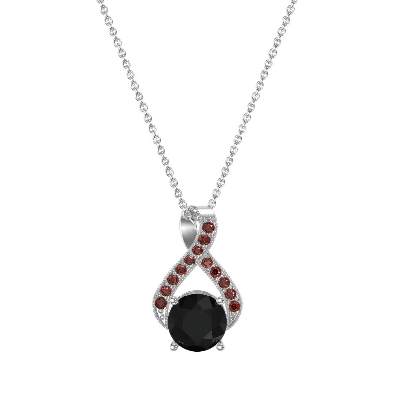 Infinity Halo Solitaire Necklace