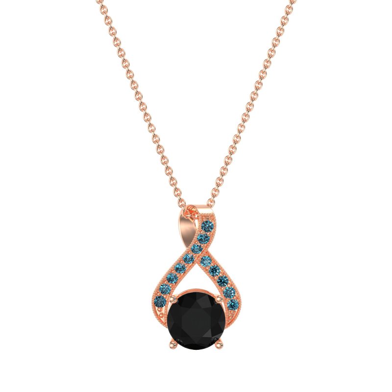 Infinity Halo Solitaire Necklace