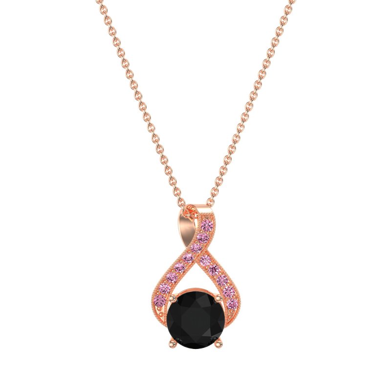 Infinity Halo Solitaire Necklace