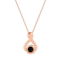 Infinity Halo Solitaire Necklace