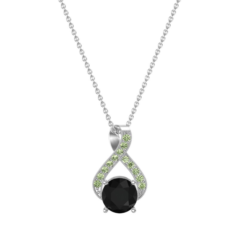 Infinity Halo Solitaire Necklace