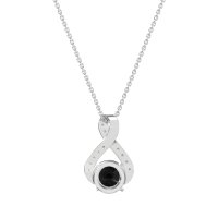 Infinity Halo Solitaire Necklace