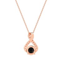 Infinity Halo Solitaire Necklace