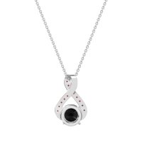 Infinity Halo Solitaire Necklace